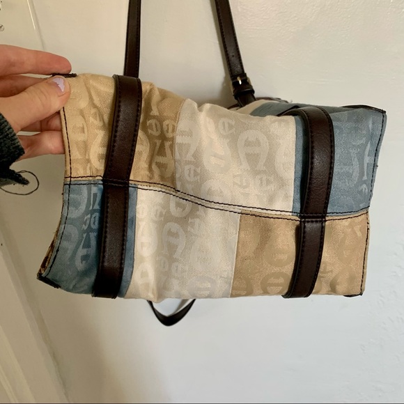 NWOT Vintage Etienne Aigner Patchwork Shopper Tote - Picture 5 of 6